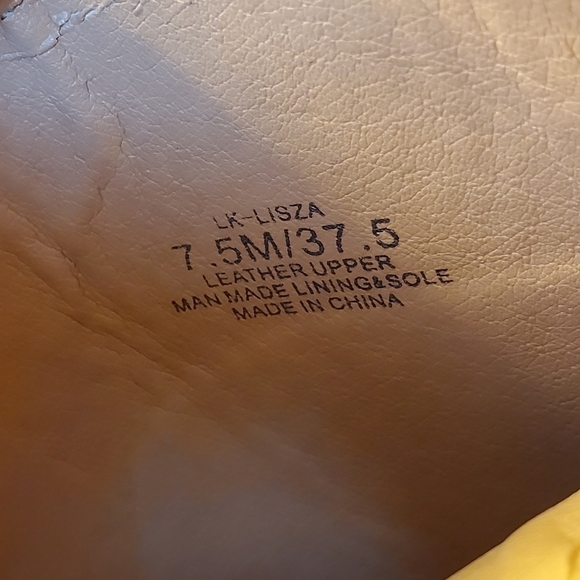 Lucky Brand shoes Block Heel Leather Peep Toe Sling-back Sz 7.5 - Picture 6 of 13